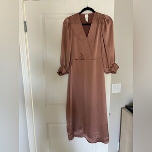 H&M Blush Pink Satin Dress XS